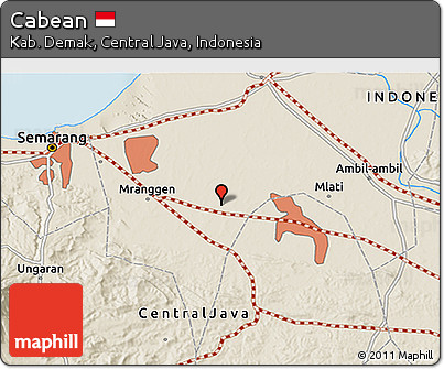Shaded Relief 3D Map of Cabean