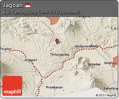 Shaded Relief 3D Map of Jagoan