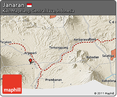 Shaded Relief 3D Map of Janaran