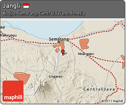 Shaded Relief 3D Map of Jangli