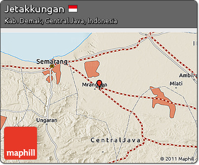 Shaded Relief 3D Map of Jetakkungan