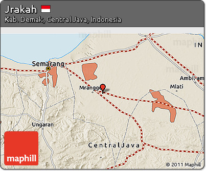 Shaded Relief 3D Map of Jrakah