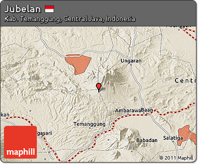 Shaded Relief 3D Map of Jubelan