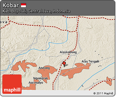 Shaded Relief 3D Map of Kobar