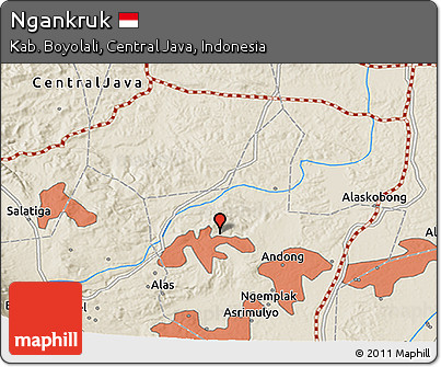 Shaded Relief 3D Map of Ngankruk