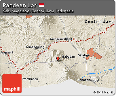 Shaded Relief 3D Map of Pandean Lor