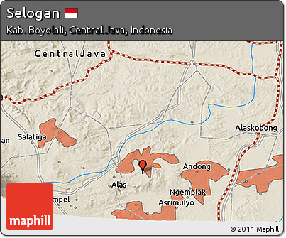 Shaded Relief 3D Map of Selogan