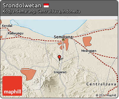 Shaded Relief 3D Map of Srondolwetan