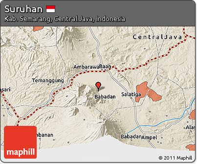 Shaded Relief 3D Map of Suruhan