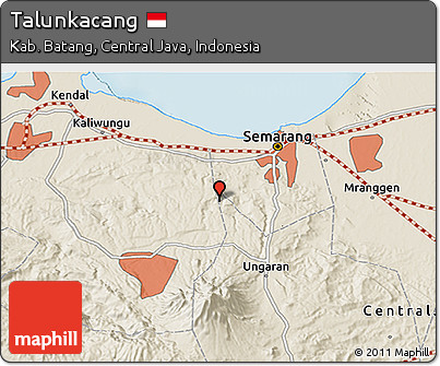 Shaded Relief 3D Map of Talunkacang