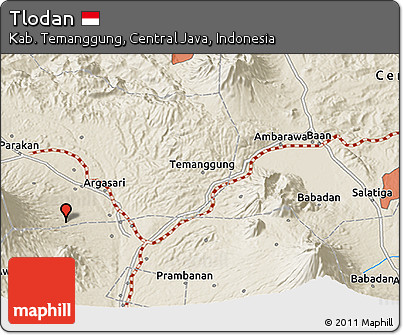 Shaded Relief 3D Map of Tlodan