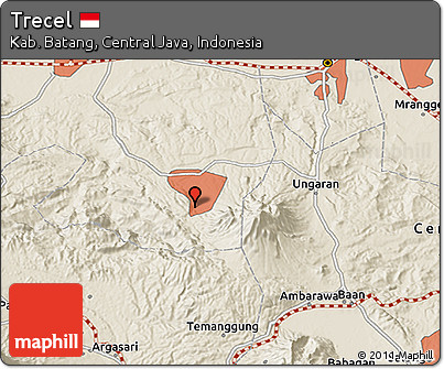 Shaded Relief 3D Map of Trecel