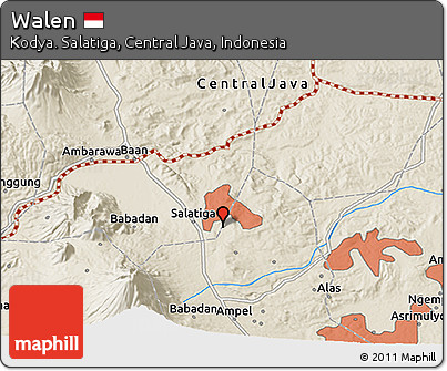 Shaded Relief 3D Map of Walen