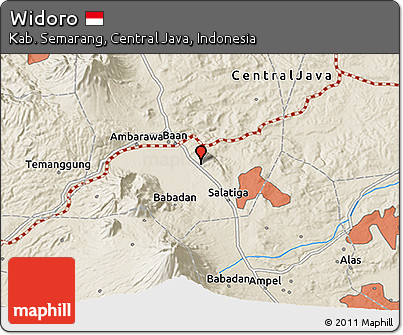Shaded Relief 3D Map of Widoro
