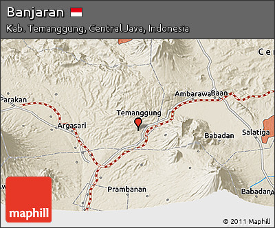 Shaded Relief 3D Map of Banjaran