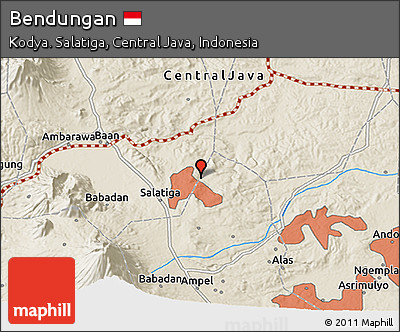 Shaded Relief 3D Map of Bendungan