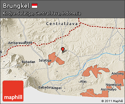 Shaded Relief 3D Map of Brungkel