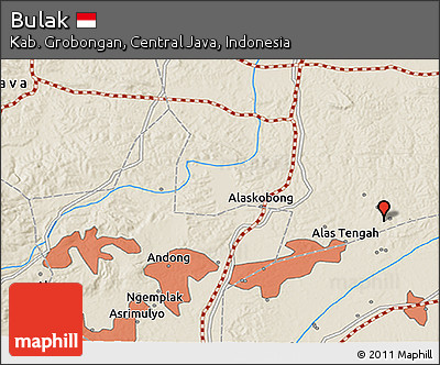 Shaded Relief 3D Map of Bulak