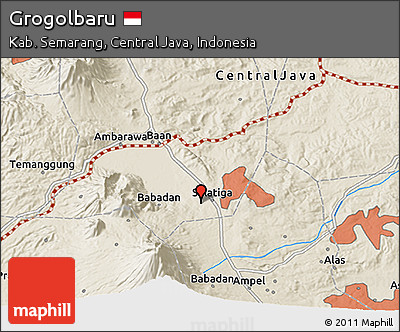 Shaded Relief 3D Map of Grogolbaru