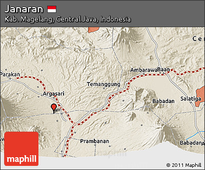 Shaded Relief 3D Map of Janaran