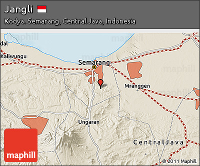 Shaded Relief 3D Map of Jangli