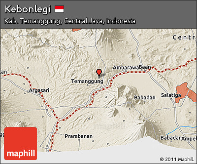 Shaded Relief 3D Map of Kebonlegi