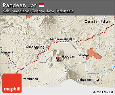 Shaded Relief 3D Map of Pandean Lor