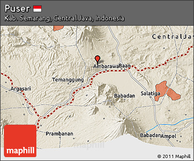Shaded Relief 3D Map of Puser