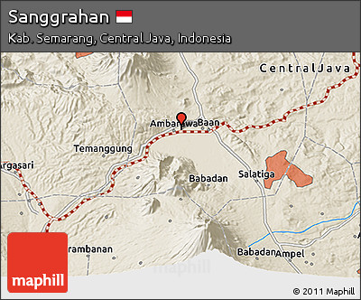 Shaded Relief 3D Map of Sanggrahan