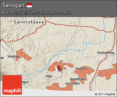 Shaded Relief 3D Map of Selogan