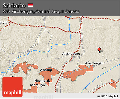 Shaded Relief 3D Map of Sridarto