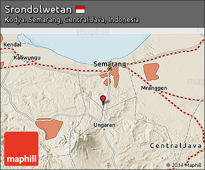 Shaded Relief 3D Map of Srondolwetan