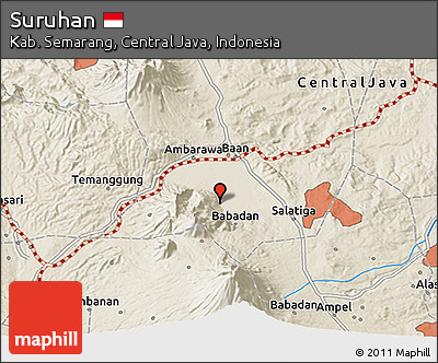 Shaded Relief 3D Map of Suruhan