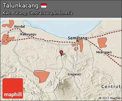 Shaded Relief 3D Map of Talunkacang