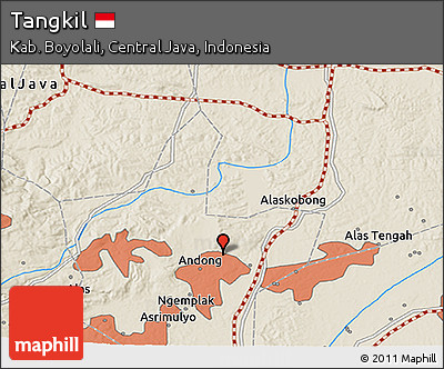 Shaded Relief 3D Map of Tangkil