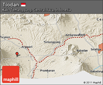 Shaded Relief 3D Map of Tlodan