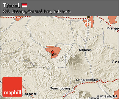 Shaded Relief 3D Map of Trecel