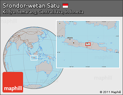 Gray Location Map of Srondor-wetan Satu