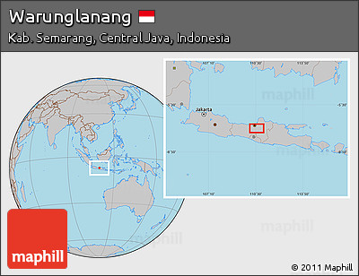 Gray Location Map of Warunglanang