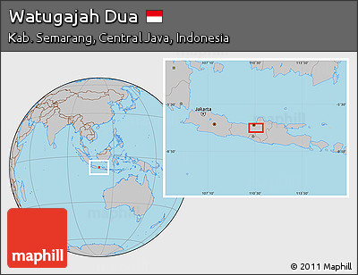 Gray Location Map of Watugajah Dua