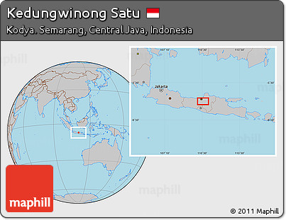 Gray Location Map of Kedungwinong Satu