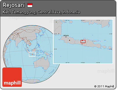 Gray Location Map of Rejosari