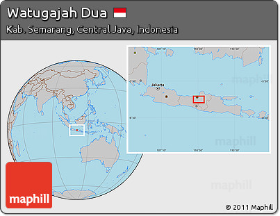 Gray Location Map of Watugajah Dua