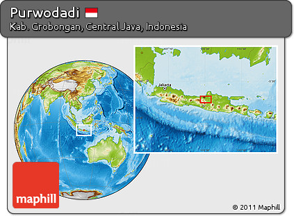 Physical Location Map of Purwodadi