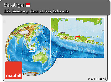 Physical Location Map of Salatiga