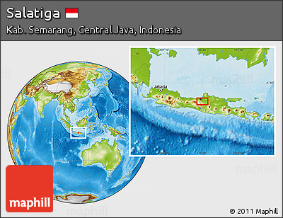 Physical Location Map of Salatiga