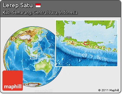 Physical Location Map of Lerep Satu