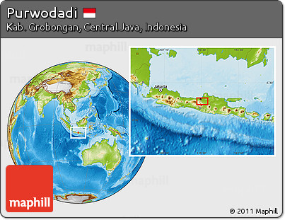 Physical Location Map of Purwodadi