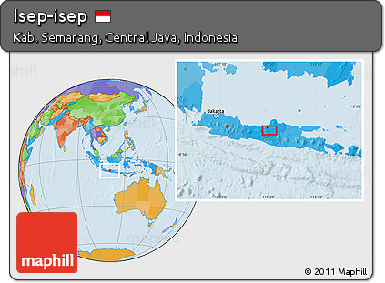 Political Location Map of Isep-isep