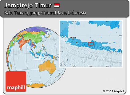 Political Location Map of Jampirejo Timur